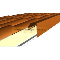 UD. LATERAL VUELO PANEL TEJA 40/80 3000mm RAL 8004